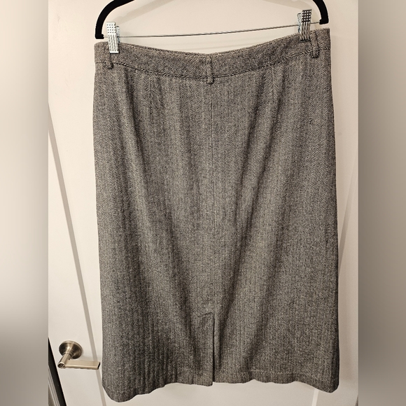 Vintage - L.L.Bean Herringbone Cotton A Line Skirt - NWOT - Size 14 Reg - Picture 3 of 10